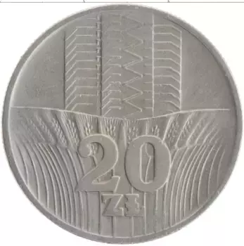 Монета 20 злотых Польши 1973 года Медно-никель