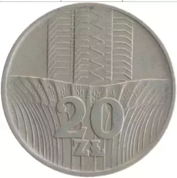 Монета 20 злотых Польши 1973 года Медно-никель