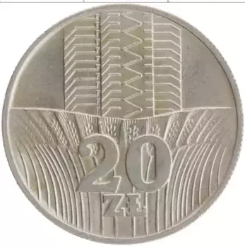 Монета 20 злотых Польши 1973 года Медно-никель