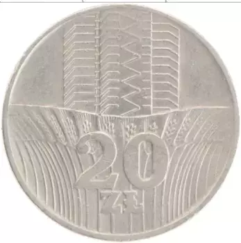 Монета 20 злотых Польши 1974 года Медно-никель