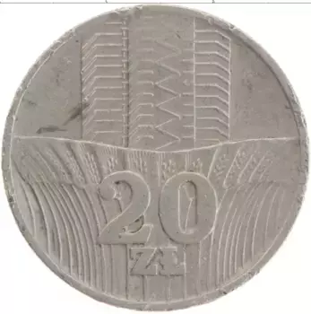 Монета 20 злотых Польши 1974 года Медно-никель ФАО