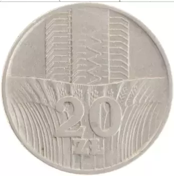 Монета 20 злотых Польши 1974 года Медно-никель ФАО