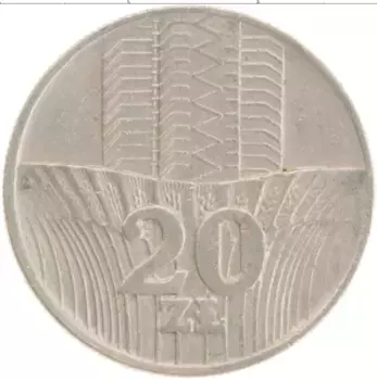 Монета 20 злотых Польши 1976 года Медно-никель