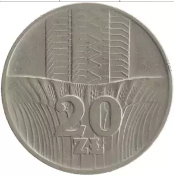 Монета 20 злотых Польши 1976 года Медно-никель