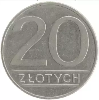 Монета 20 злотых Польши 1986 года Медно-никель