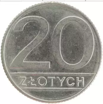 Монета 20 злотых Польши 1989 года Медно-никель
