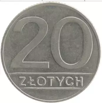 Монета 20 злотых Польши 1989 года Медно-никель