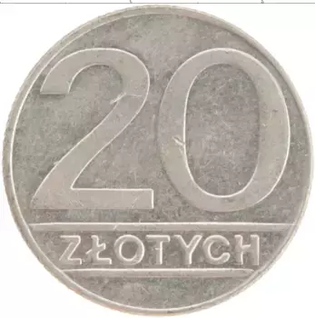 Монета 20 злотых Польши 1990 года Медно-никель