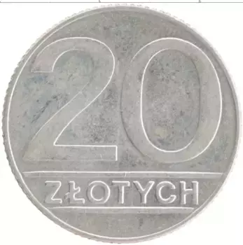 Монета 20 злотых Польши 1990 года Медно-никель