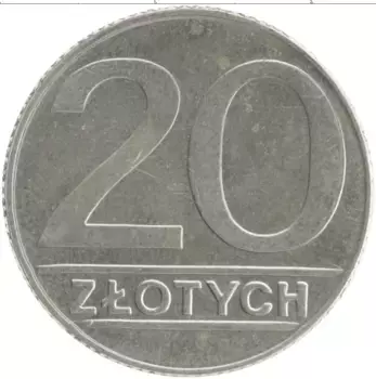 Монета 20 злотых Польши 1990 года Медно-никель