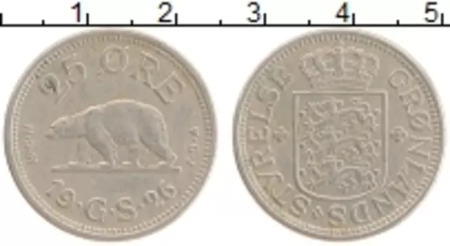 Монета 25 эре Гренландии 1926 года Медно-никель