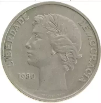 Монета 25 эскудо Португалии 1980 года Медно-никель