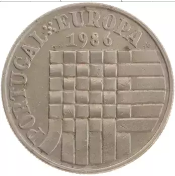 Монета 25 эскудо Португалии 1986 года Медно-никель Объединенный Европейский Рынок