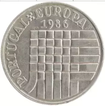 Монета 25 эскудо Португалии 1986 года Медно-никель Европа