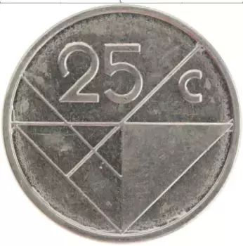 Монета 25 центов Арубы 2009 года Медно-никель