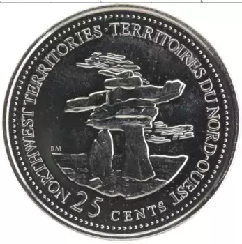 Монета 25 центов Канады 1992 года Медно-никель Елизавета II