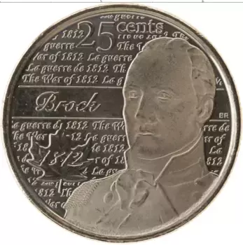 Монета 25 центов Канады 2012 года Медно-никель Елизавета II
