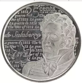 Монета 25 центов Канады 2013 года Медно-никель Елизавета II