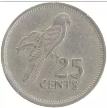 Монета 25 центов Сейшел 1982 года Медно-никель