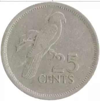 Монета 25 центов Сейшел 1982 года Медно-никель