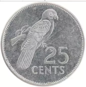 Монета 25 центов Сейшел 1997 года Медно-никель