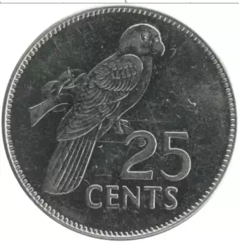 Монета 25 центов Сейшел 1997 года Медно-никель