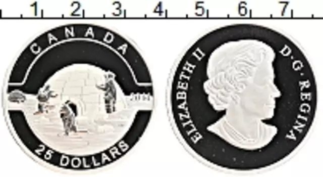 Монета 25 долларов Канады 2014 года Серебро Елизавета II