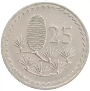 Монета 25 милс Кипра 1980 года Медно-никель