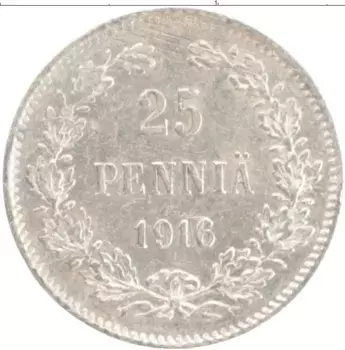 Монета 25 пенни Николая 2 1916 года Серебро S