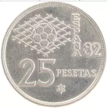 Монета 25 песет Испании 1980 года Медно-никель Хуан Карлос I