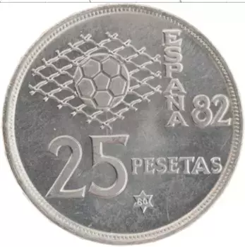 Монета 25 песет Испании 1980 года Медно-никель Хуан Карлос I