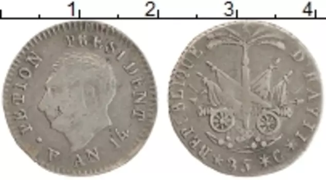Монета 25 сантим Гаити 1817 года Серебро