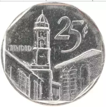 Монета 25 сентаво Кубы 1994 года Медно-никель