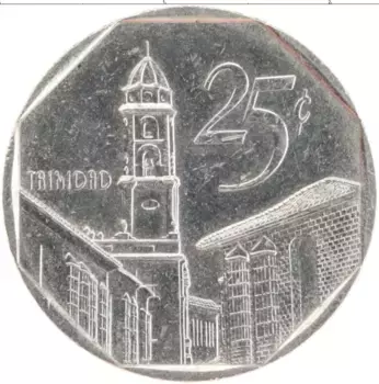 Монета 25 сентаво Кубы 1994 года Медно-никель