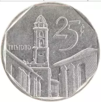 Монета 25 сентаво Кубы 1994 года Медно-никель