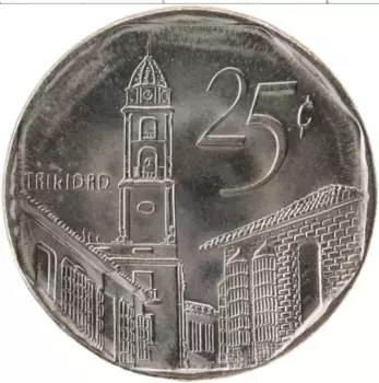 Монета 25 сентаво Кубы 1998 года Медно-никель