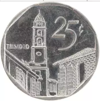 Монета 25 сентаво Кубы 2006 года Медно-никель Тринидад