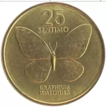 Монета 25 сентим Филиппин 1984 года Латунь