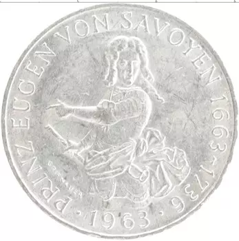 Монета 25 шиллингов Австрии 1963 года Серебро 300 лет со дня рождения Евгения Савойского