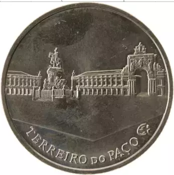 Монета 2 1/2 евро Португалии 2010 года Медно-никель Площадь Терейру ду Пасу