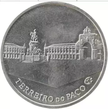 Монета 2 1/2 евро Португалии 2010 года Медно-никель Площадь Терейру ду Пасу