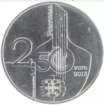 Монета 2 1/2 евро Португалии 2015 года Медно-никель Нематериальное культурное наследие ЮНЕСКО - Фаду