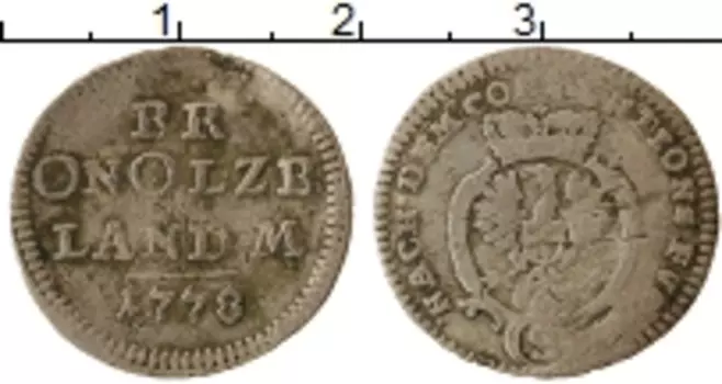 Монета 2 1/2 крейцера Бранденбурга-Ансбаха 1778 года Серебро Александр