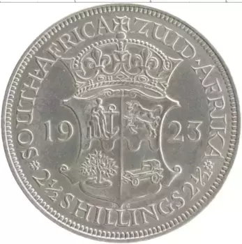 Монета 2 1/2 шиллинга Южно Африканской Республики 1923 года Серебро Георг V