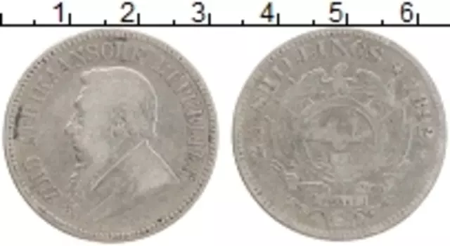 Монета 2 1/2 шиллинга Южно Африканской Республики 1892 года Серебро