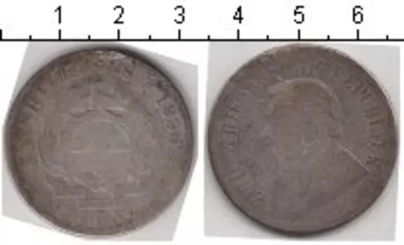 Монета 2 1/2 шиллинга Южно Африканской Республики 1896 года Серебро