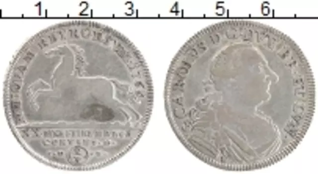 Монета 2/3 талера Брауншвайг-Люнебурга 1765 года Серебро Карл