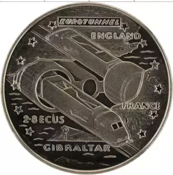Монета 2,8 экю Гибралтара 1993 года Медно-никель Елизавета II