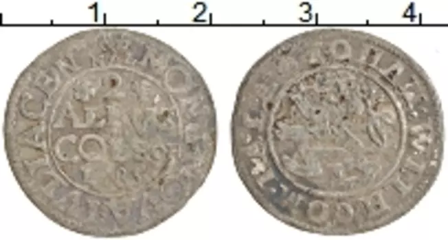 Монета 2 альбуса Юлих-Берга 1685 года Серебро Иоганн Вильгельм II
