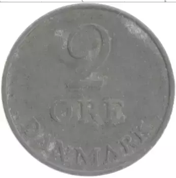 Монета 2 эре Дании 1959 года Цинк Фредерик IX